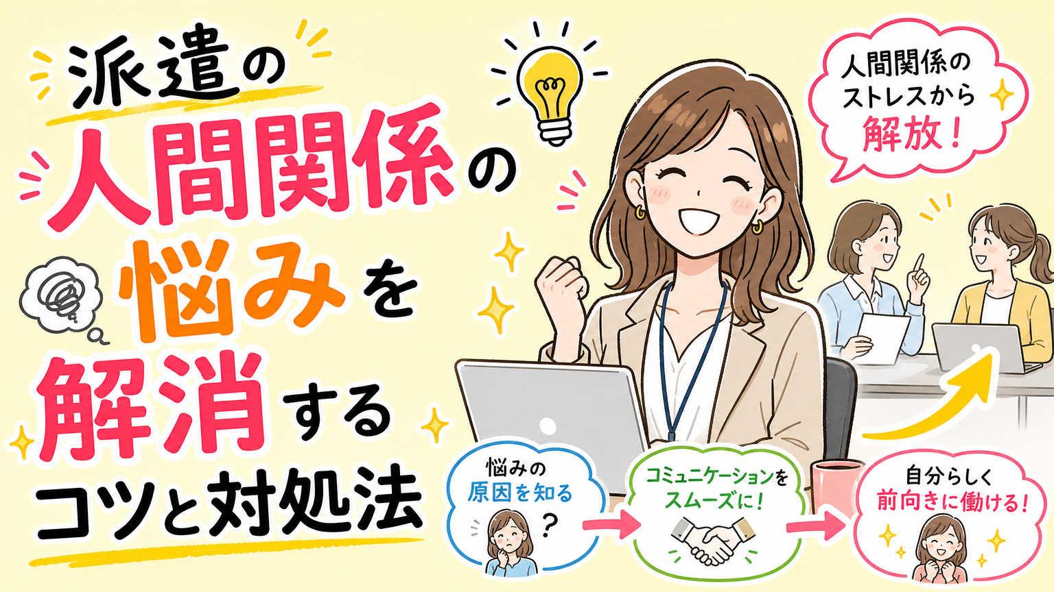 派遣が抱える人間関係の悩みとは？コミュニケーションのコツや対処法を紹介！