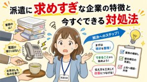 派遣に求めすぎ！求めすぎる企業の特徴と悩んだときの対処法