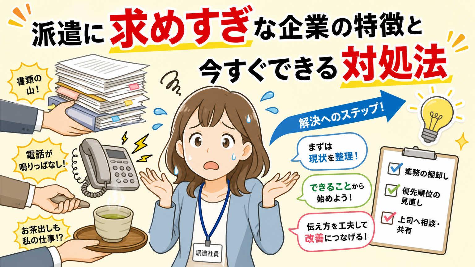 派遣に求めすぎ！求めすぎる企業の特徴と悩んだときの対処法