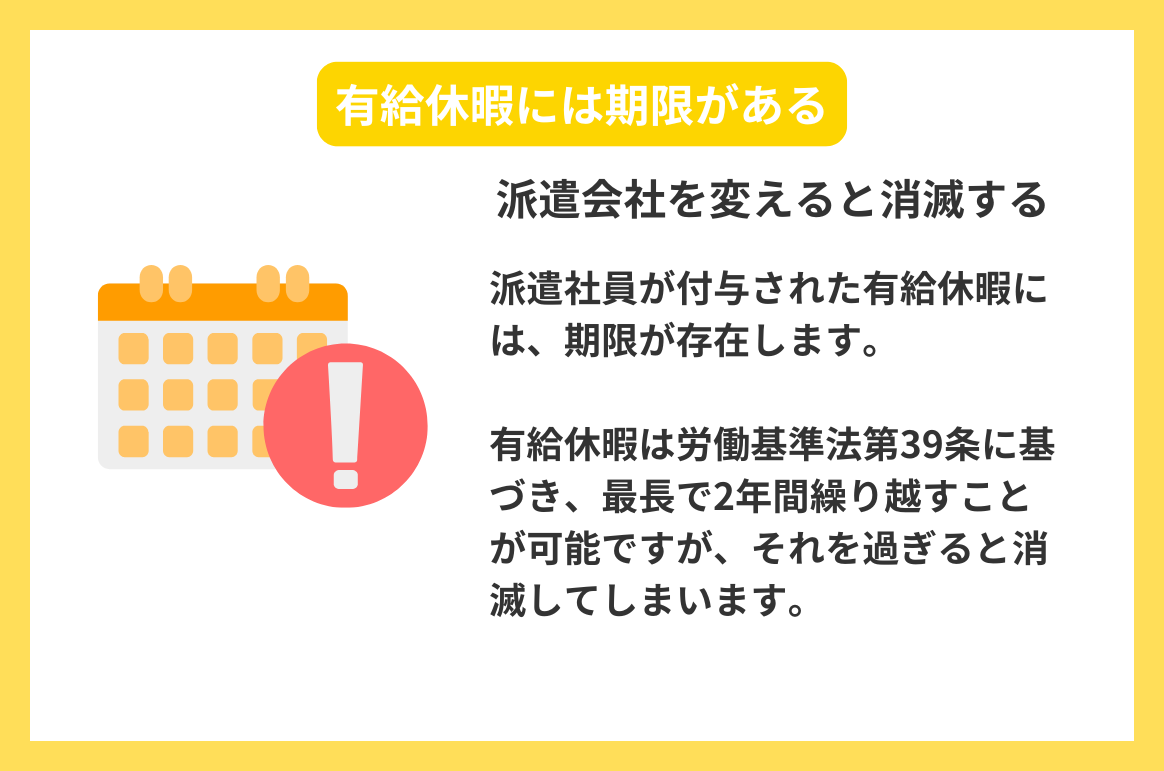 有給休暇には期限がある