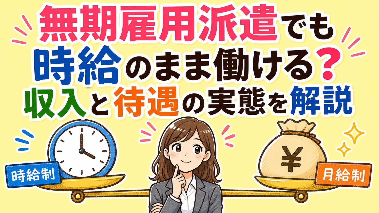 無期雇用派遣でも「時給のまま」働ける？収入と待遇のリアルを徹底解説