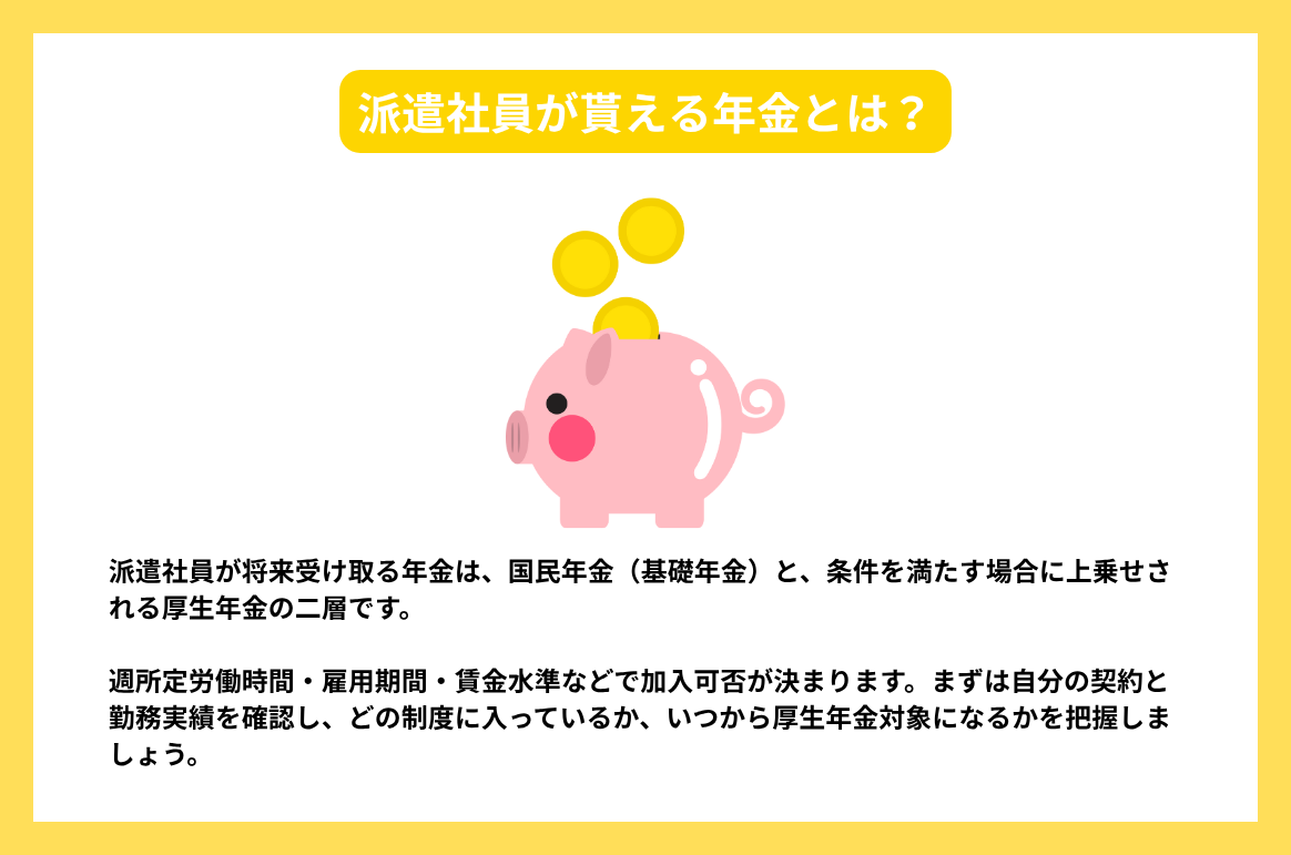 派遣社員が貰える年金とは？
