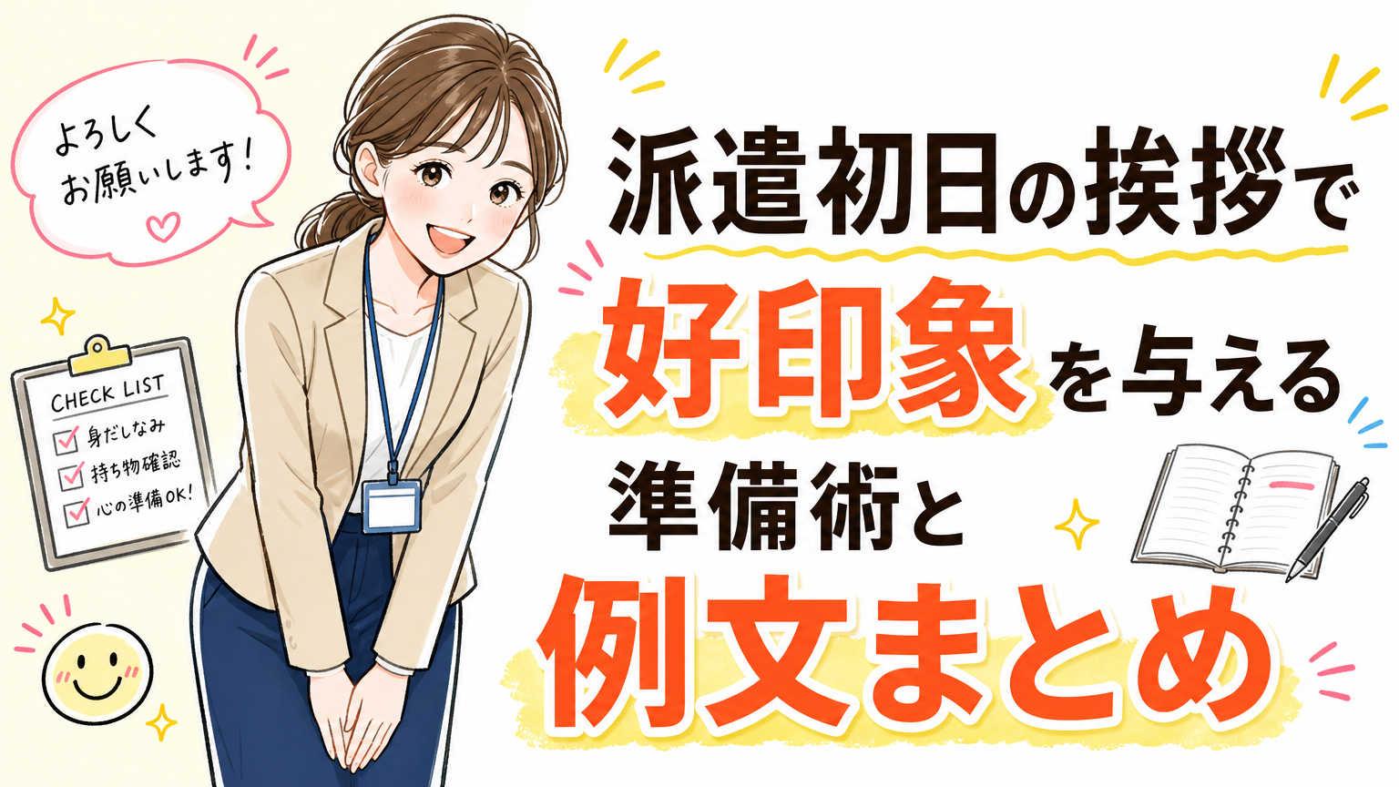 初日から好印象をゲット！派遣社員のための挨拶準備術
