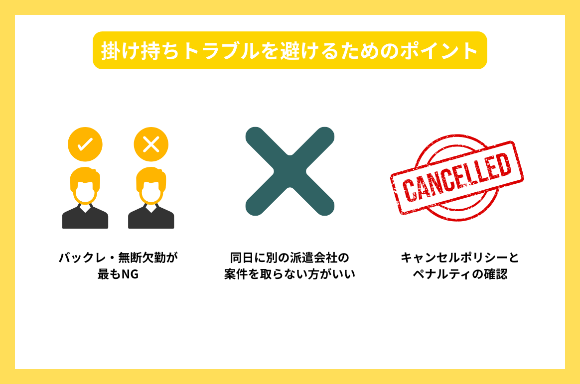 掛け持ちトラブルを避けるためのポイント