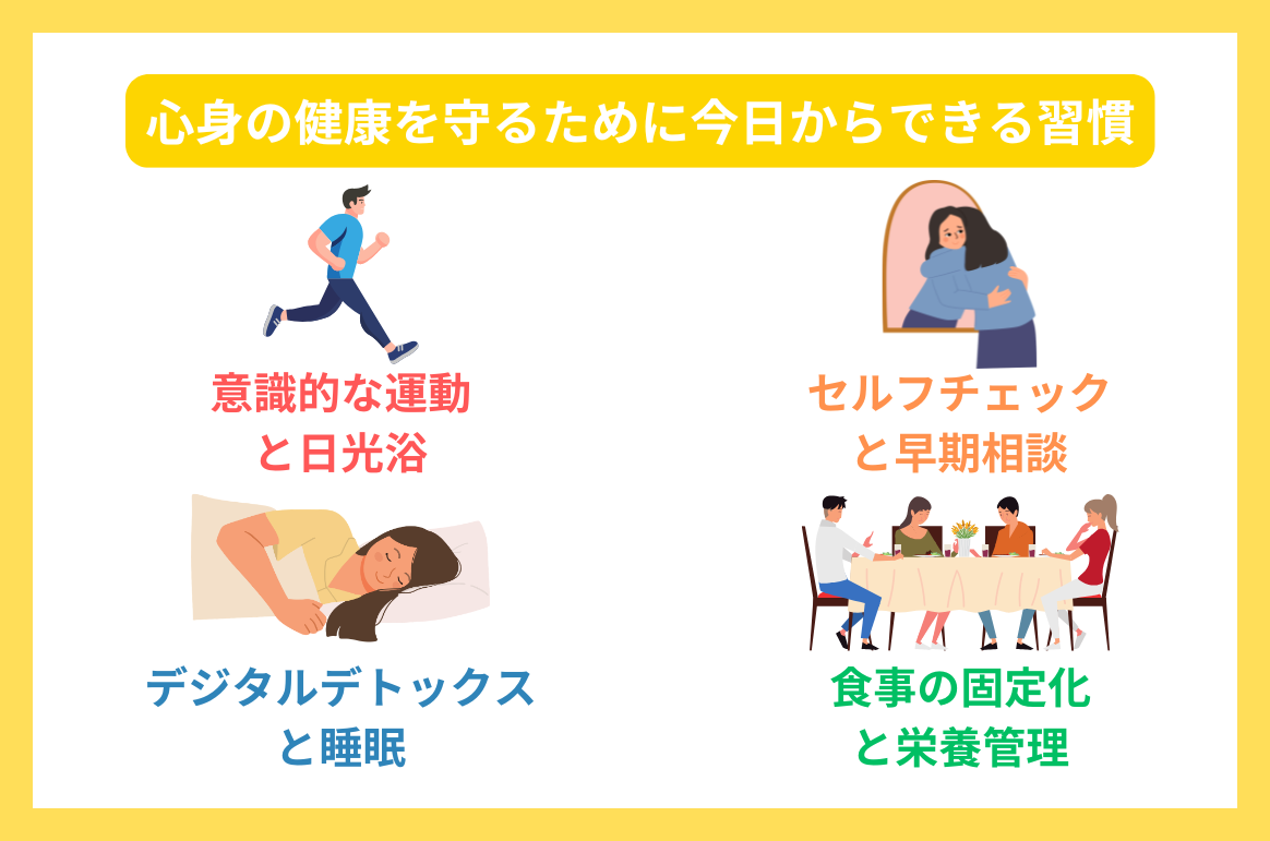 心身の健康を守るために今日からできる習慣