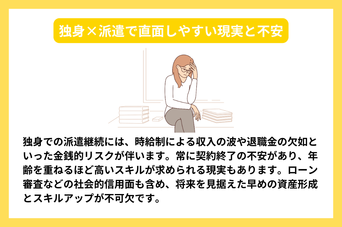 独身×派遣で直面しやすい現実と不安