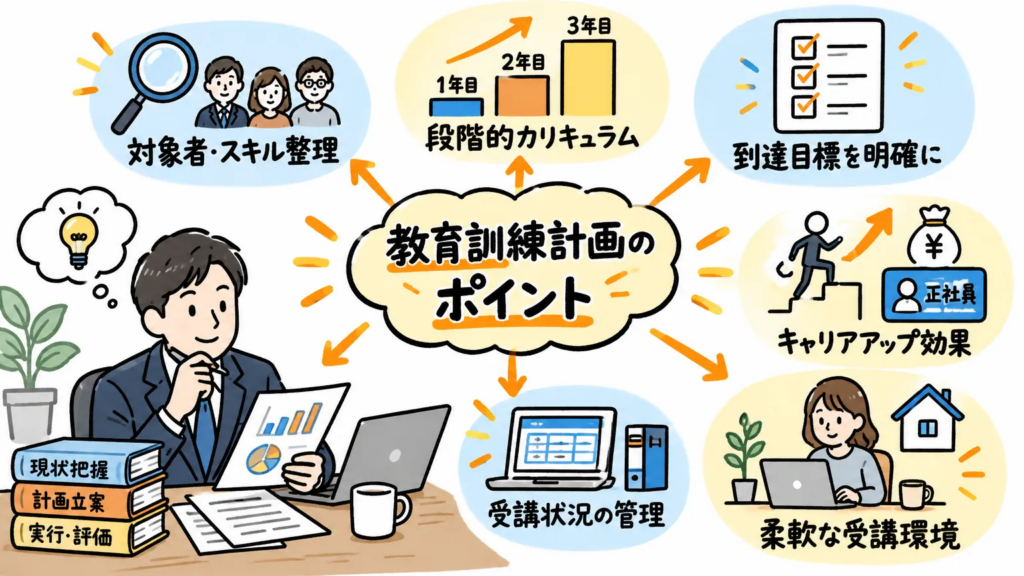 派遣元事業主が教育訓練計画を作成するときのポイント