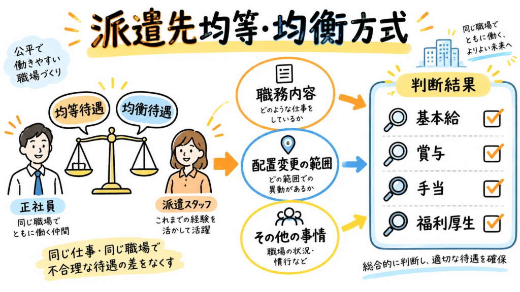派遣先均等・均衡方式における待遇の決め方