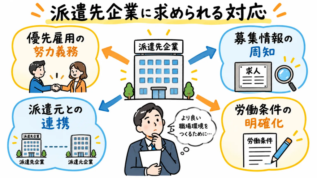 派遣先企業に求められる対応
